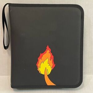 Rayvol Pokemon Charmander Charizard Tail Trading Card 4-Pocket Binder Holder.
